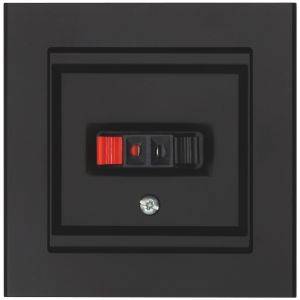 Högtalaruttag Optima, 1-vägs, Svart