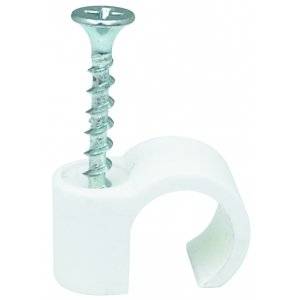 Skruvclips, Vit, Ø 14-18 mm, 3,9x41 mm, 100 st