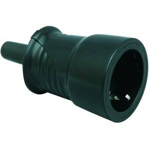 Skarvuttag, Utan lock, Svart, IP44