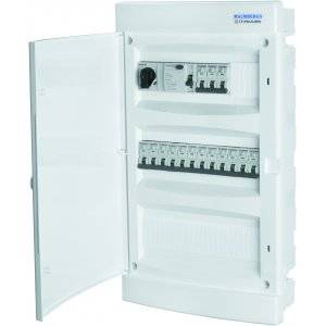 Komplett normcentral i plast, 3x12 moduler