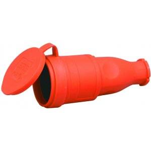 Skarvuttag gummi, Orange, IP44