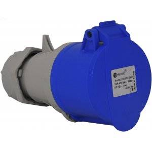 Skarvuttag, 16A, 2P+J, 6h, 230V, IP44