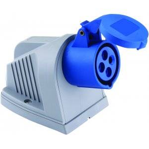 Vägguttag, 16A, 3P+J, 9h, 230V, IP44