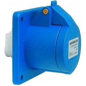 Paneluttag, Infällt, Rakt, 16A, 3P+J, 230V, 9h, IP44 (70x70)