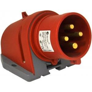 Väggintag, 32A, 3P+J, 400V, 6h, IP44