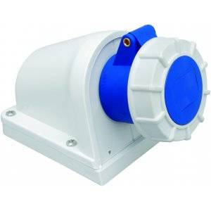 Vägguttag, 32A, 3P+J, 9h, 230V, IP67