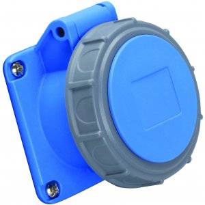 Paneluttag, Infällt, Rakt, 32A, 3P+J, 230V, 9h, IP67 (75x75)