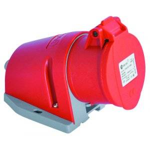 Vägguttag, 16A, 3P+N+J, 6h, 400V, IP44