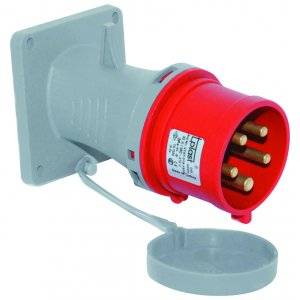 Panelintag, Infällt, Snett, 16A, 3P+N+J, 400V, 6h, IP44 (85x85)