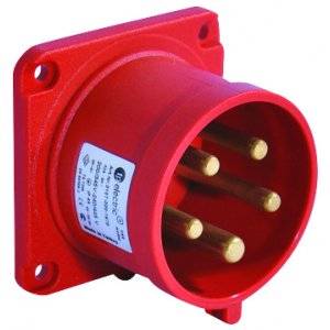 Panelintag, Infällt, Rakt, 16A, 3P+N+J, 400V, 6h, IP44 (75x75)