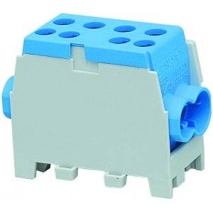 Fördelningsplint, AL/CU, Blå, 2x35+2x25 mm²