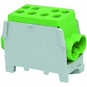 Fördelningsplint, AL/CU, Grön, 2x35+2x25 mm²