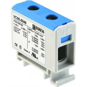 Universalplint, AL/CU, OTL, 1,5-50 mm², Blå