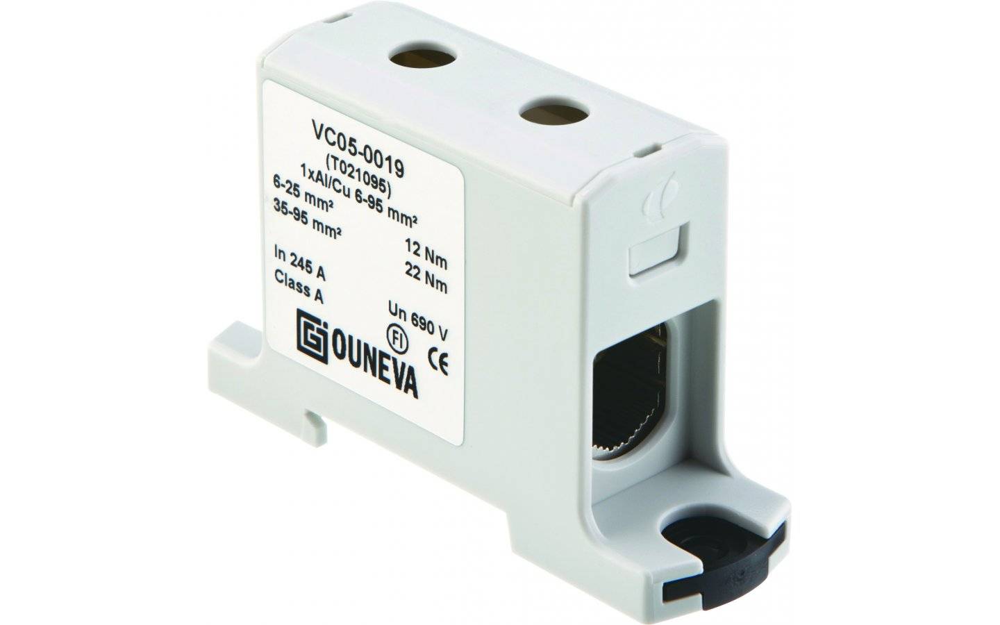 Universalplint, AL/CU, OTL, 6-95 mm², Grå