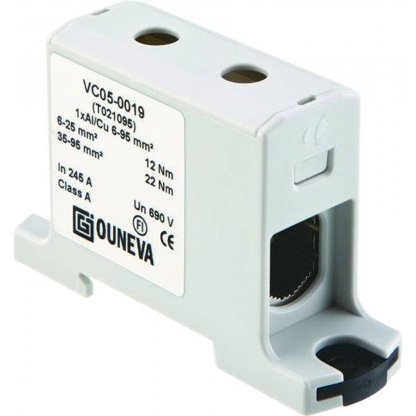 Universalplint, AL/CU, OTL, 6-95 mm², Grå