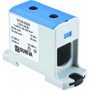 Universalplint, AL/CU, OTL, 25-150 mm², Blå