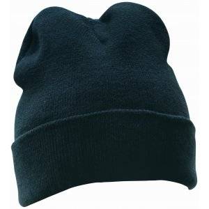 Stickad mössa, Svart, One-size