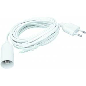 Armatursladd med lamphållare, E14, Vit, 3,5 m