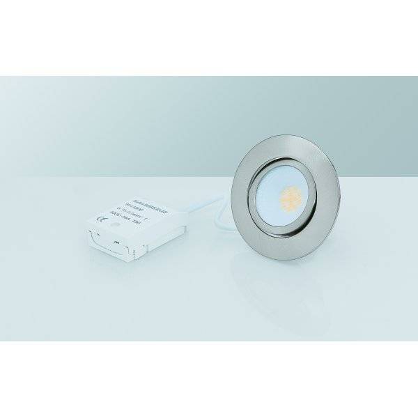 MD-230 Downlight 3000K 3x5W Satin 230V IP44 3-Pack