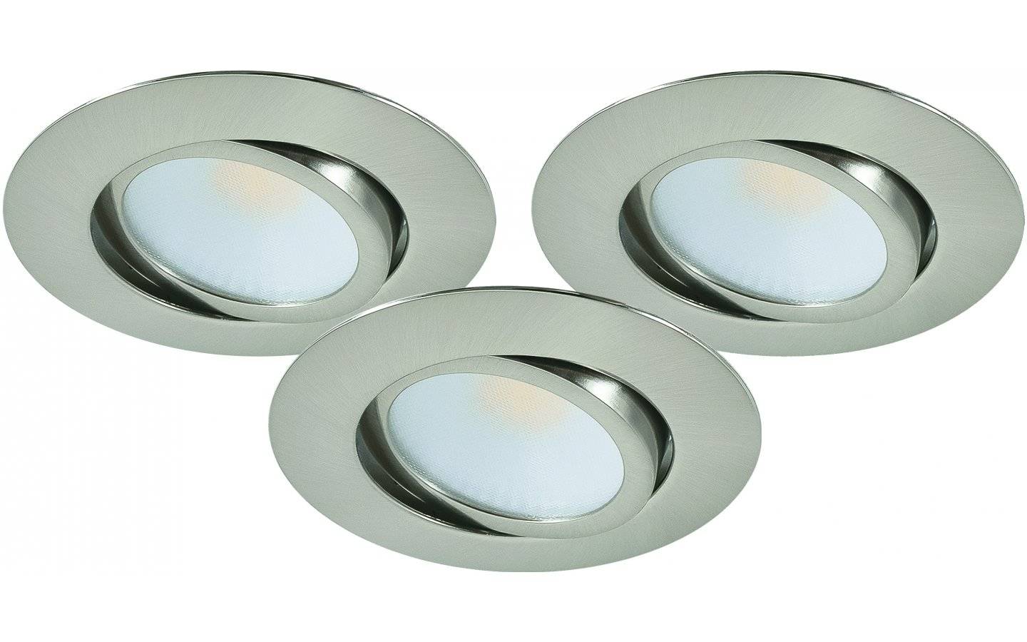 MD-230 Downlight 3000K 3x5W Satin 230V IP44 3-Pack