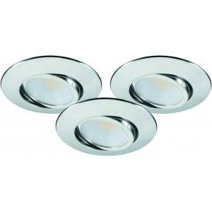 MD-230 Downlight 3000K 3x5W Krom 230V IP44 3-Pack