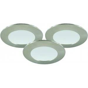 MD-232 Downlight 3000K 3x10W, Satin 230V IP44 3-Pack