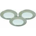 MD-232 Downlight 3000K 3x10W, Satin 230V IP44 3-Pack