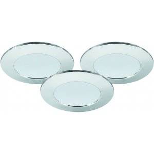 MD-232 Downlight 3000K 3x10W, Krom 230V IP44 3-Pack