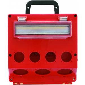 Uttagskapsling, Röd, 12 moduler, IP44