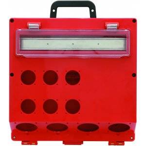 Uttagskapsling, Röd, 17 moduler, IP44