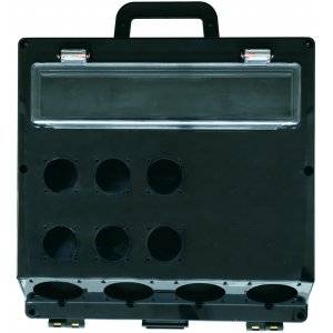 Uttagskapsling, Svart, 17 moduler, IP44