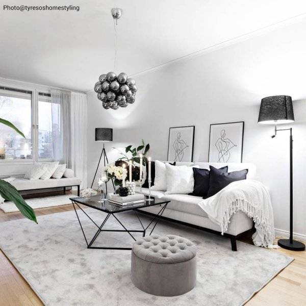 Gross Grande Taklampa 62cm 8xG9 Rökgrå