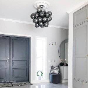 Gross Grande Taklampa 62cm 8xG9 Rökgrå