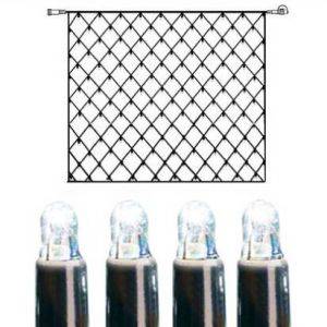 Ljusnät System LED 3x3m Kallvit Svart Kabel