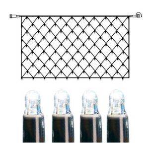 Ljusnät System LED 2x1m Kallvit Svart Kabel