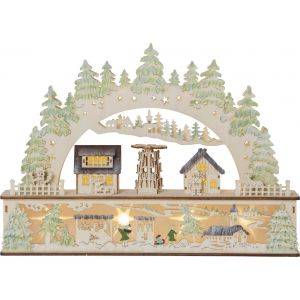 Bamberg Batteridriven Ljusstake 45cm Vit/Grön