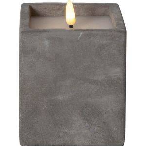 Flamme Cem Blockljus 12cm Grå